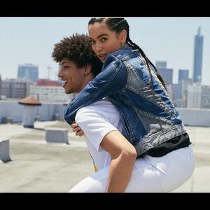 NEW TRUE RELIGION STUDDED DENIM JEANS JACKET S FALL SPRING WINTER